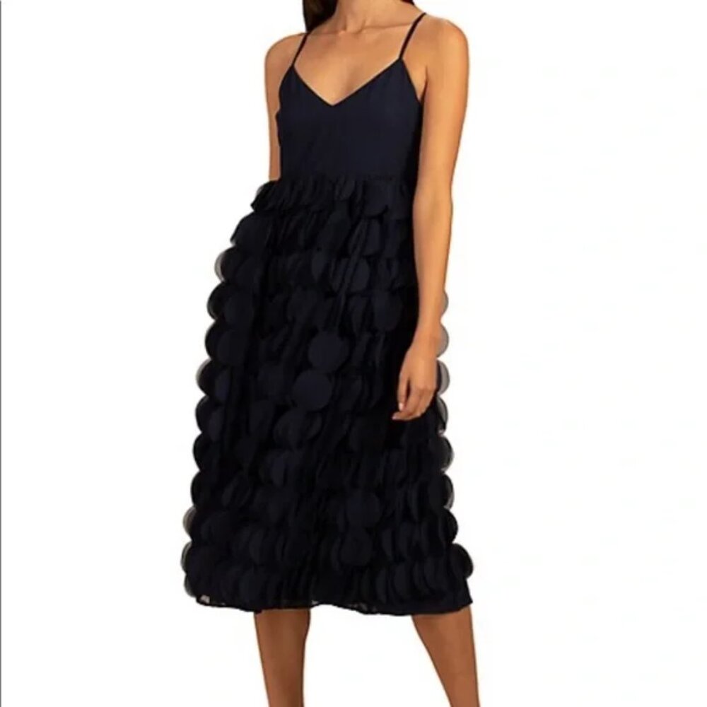 NWT Trina Turk Carolina Circular Applique Midi-Dress - Indigo (Women's Size 4) - Picture 2 of 9